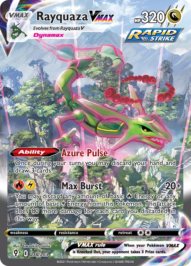 Rayquaza VMAX, Evolving Skies 218/203